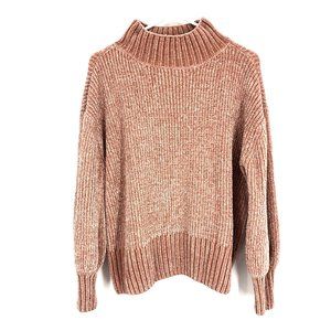 Cynthia Rowley Chenille Knit Mock Neck Sweater Sz M